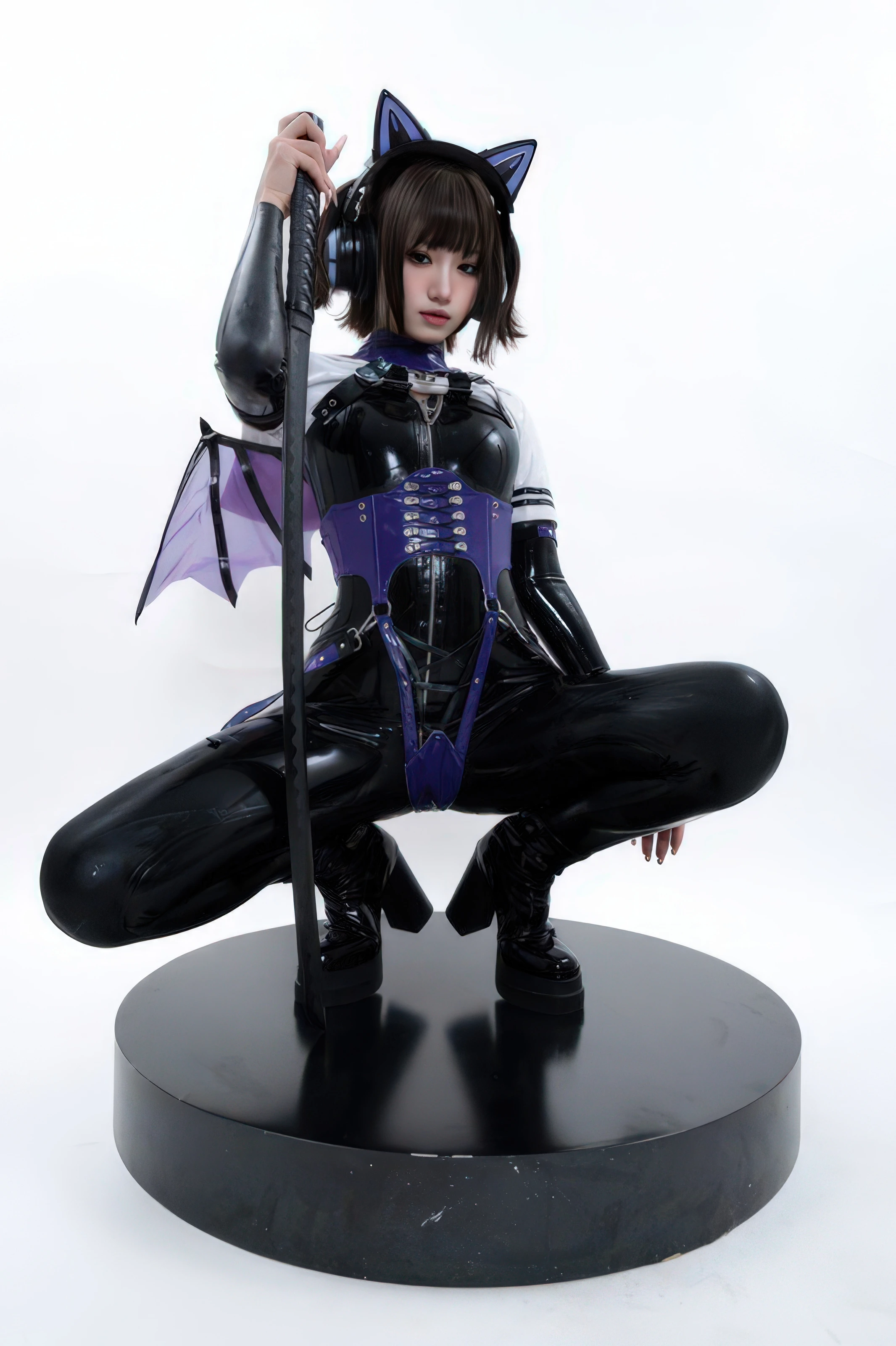 柒柒要乖哦 – 白棚胶衣