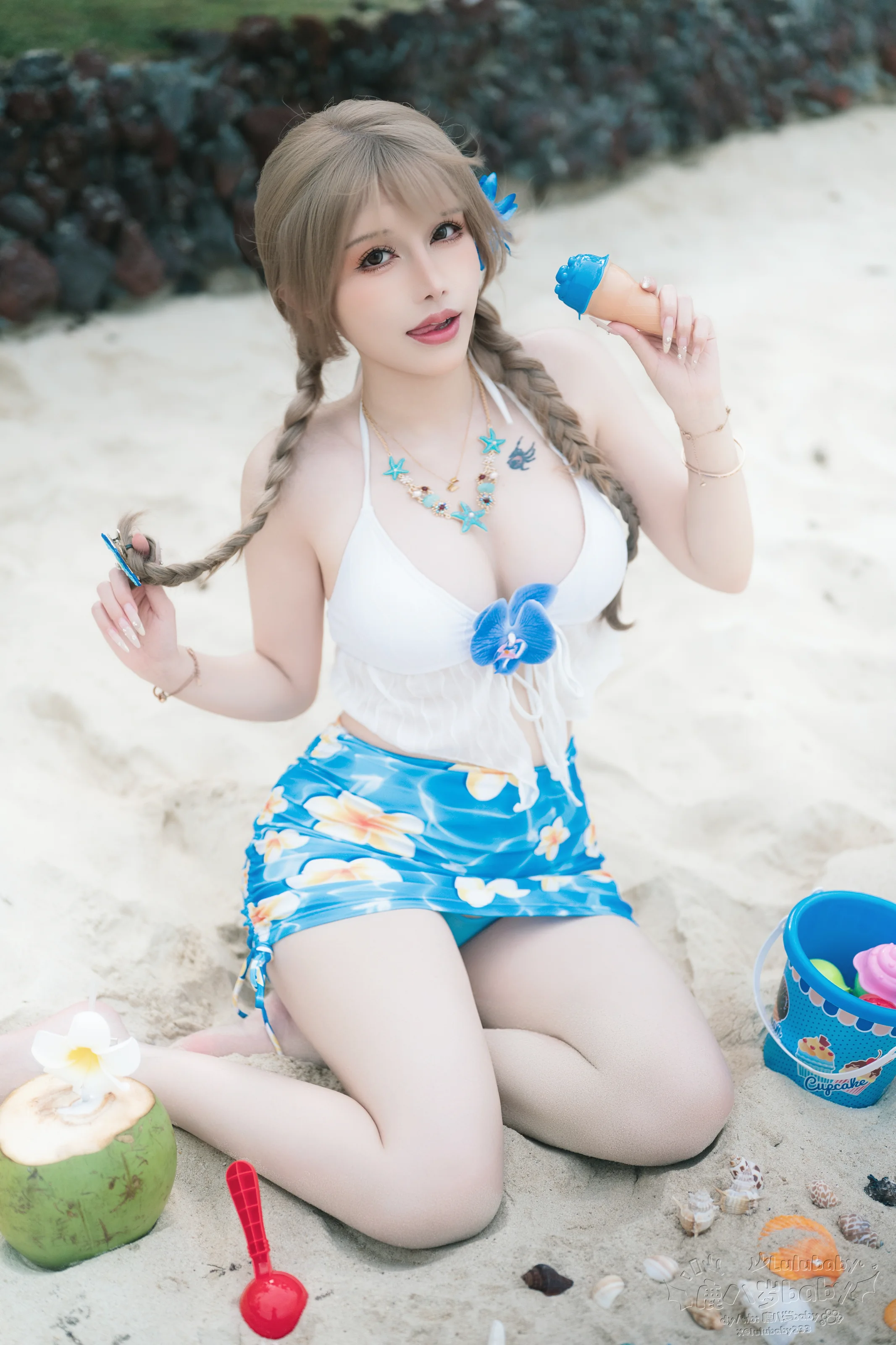 鹿八岁baby – 蓝色泳衣插图1 鹿八岁baby – 蓝色泳衣插图1
