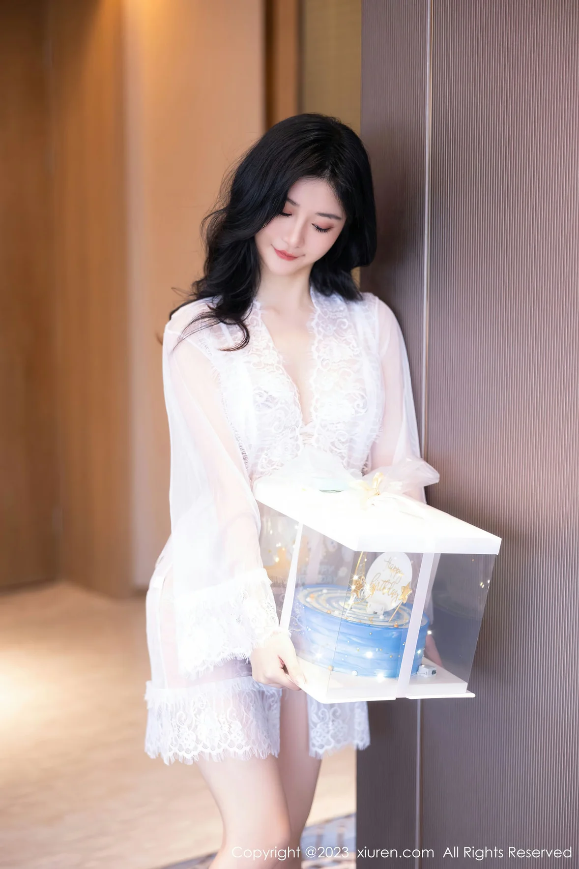 秀人网 No.7348 幼幼 白色网纱性感写真