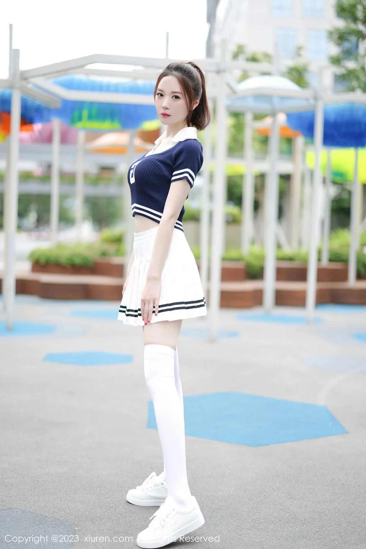 秀人网 No.7416 梦心玥 运动服饰穿搭安吉旅拍