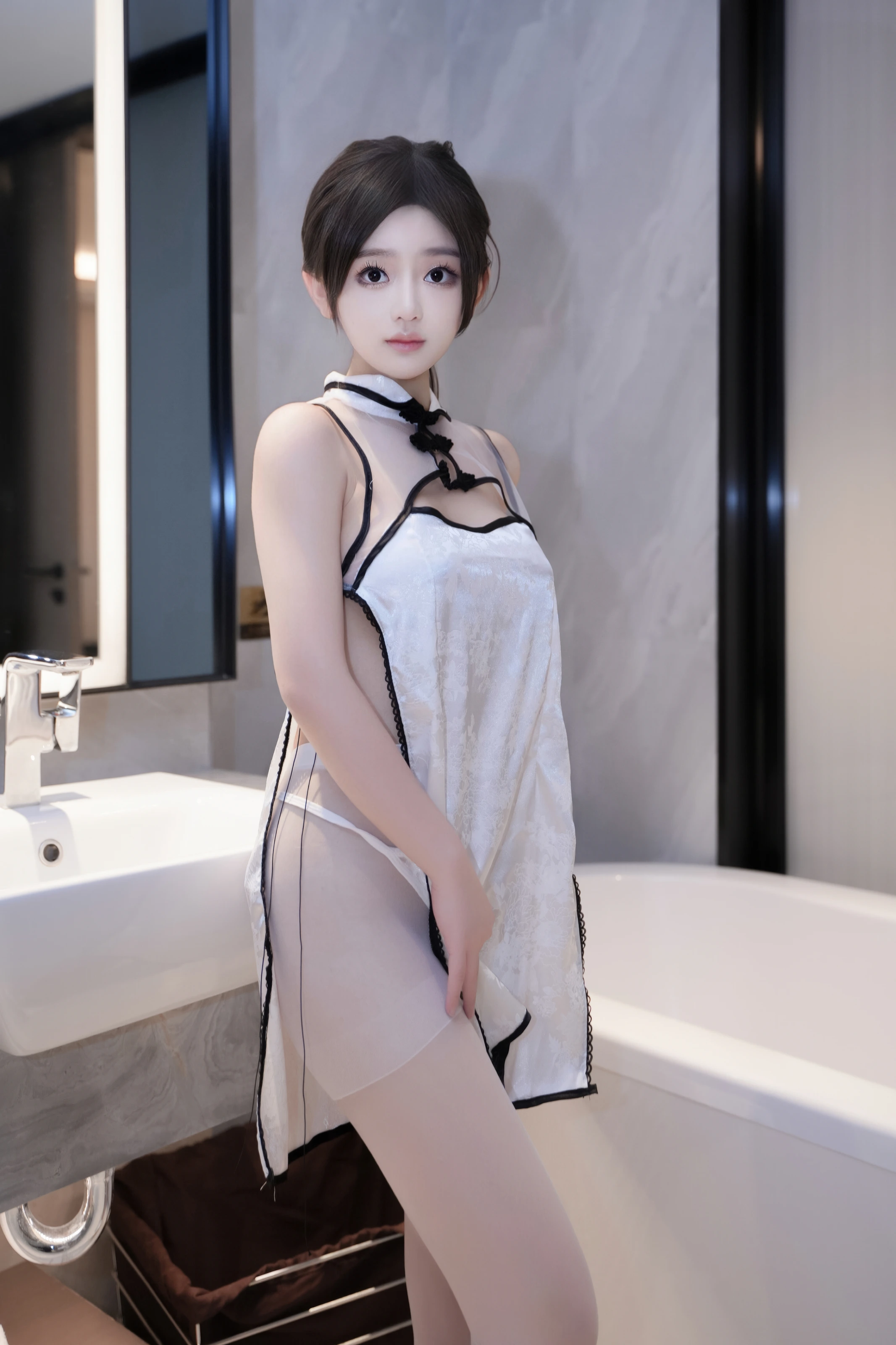 XR 无删减版 No.8104 奶茶味的包子 白色旗袍插图5 XR 无删减版 No.8104 奶茶味的包子 白色旗袍插图5